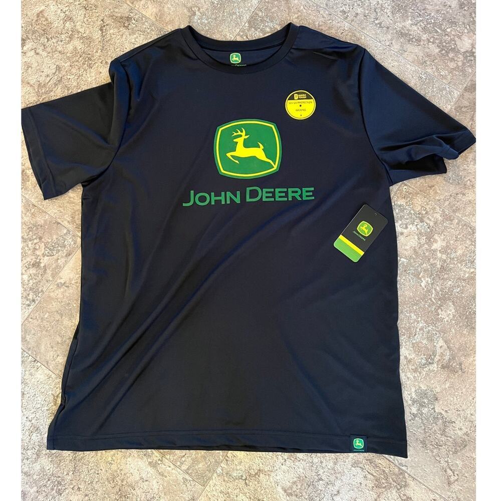 NWT JOHN DEERE Short Sleeve Black, T-Shirt,Men's size L